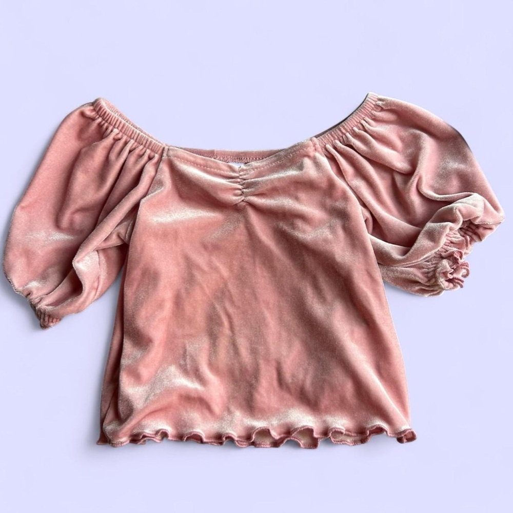 12-18M Old Navy Velvetier Off Shoulder Top